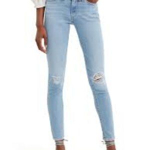 LEVI'S STRAUSS 711 DISTRESSED SKINNY JEANS SIZE 34x30